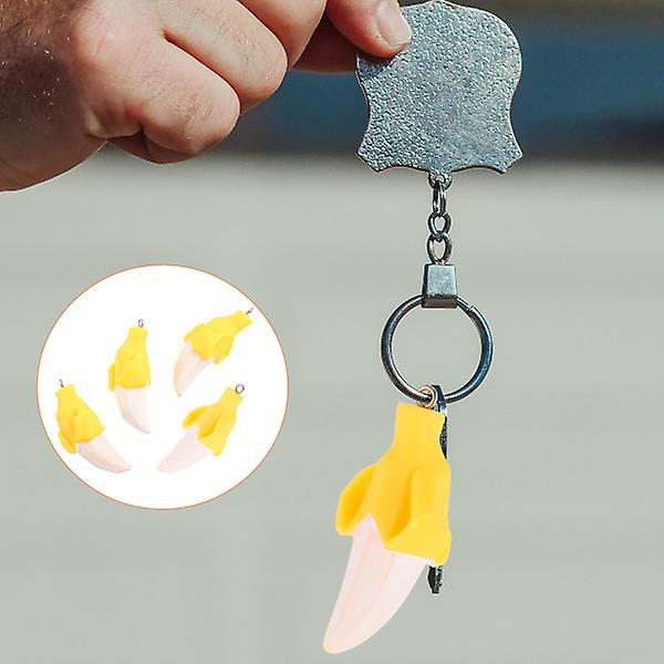 4 stk Frugt Model Dekor Nøglering Vedhæng Håndtaske Charms