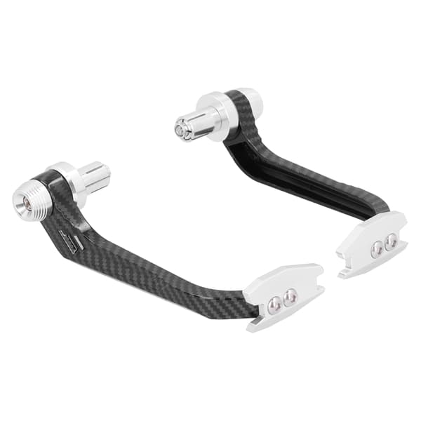 Motorcykelstyreskydd Kolfiberstil Aluminiumlegering Universal 22mm/0.87in Silver