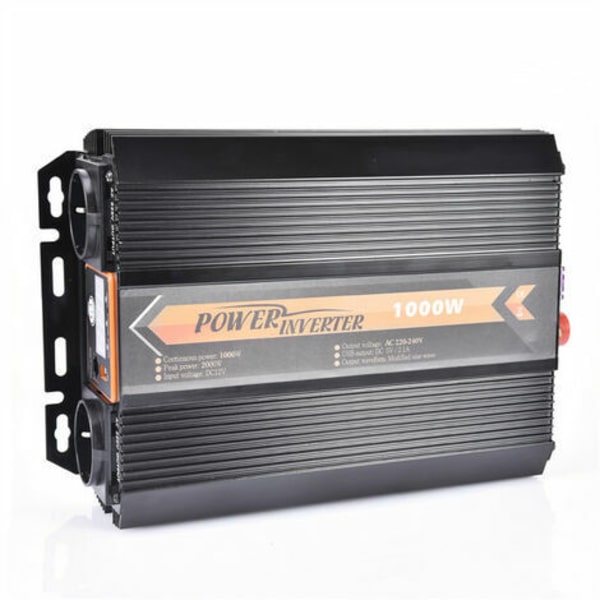 1000 W:n puhdas power DC12V–AC 220V muuntaja (EU-asetus)