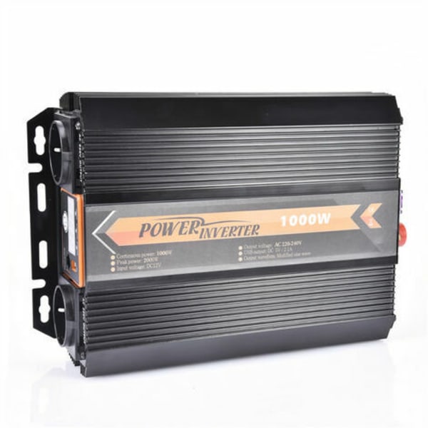 1000W Pure Sine Wave Power Inverter DC12V til AC 220V konverter (EU-forordning)