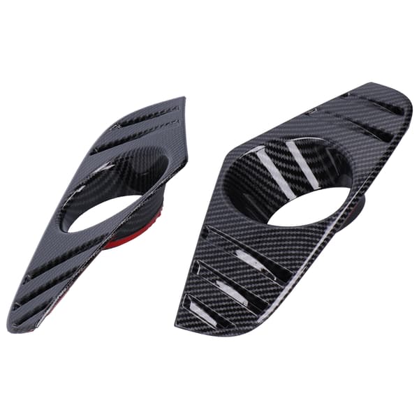 2 st Front Dimljus Lamp Skydd Dekorativa Trim Kolfiber Stil Passar för RAV4 2019‑2021