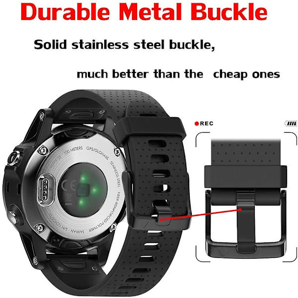 Rem, Garmin Fenix6S, sort