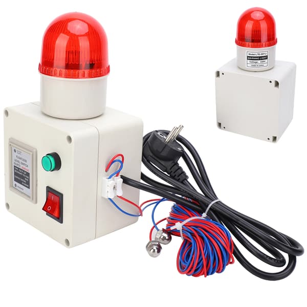 Lavvannstandssensor 90dB Alarmkontroll med Lydemper EU-plugg AC220V