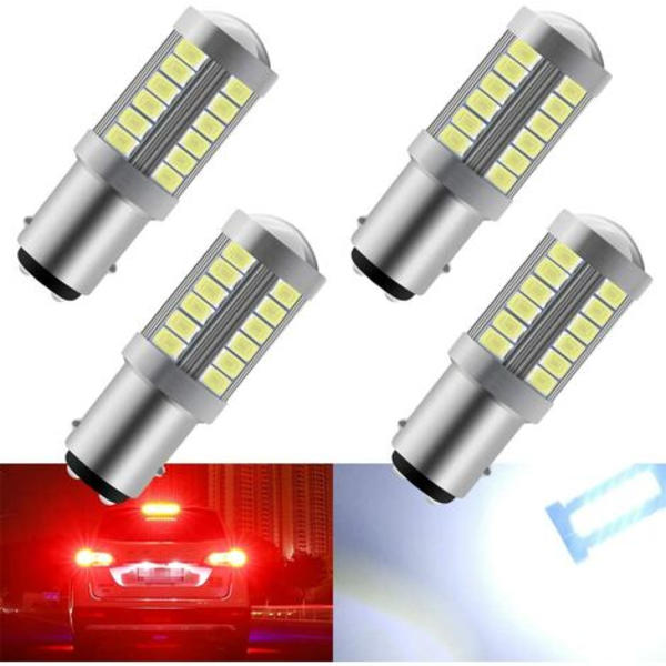 Vit 1157 BAY15D P21/5W 5630 33SMD Canbus LED-lampor 900LM Super Backup Light Parkeringsljus Broms Bak Dimljus Positio