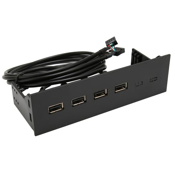 5,25 tums USB2.0-hubb frontpanel multifunktionell 4 portar 19-stifts optisk enhet frontpanel för 5,25 tums PC-datorchassi