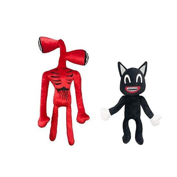 2st/ set Anime Sirenhead Plyschleksak Sirenhuvud Fylld docka Juguetes Legends Skräck Black Cat Peluches Leksaker för barn Presenter