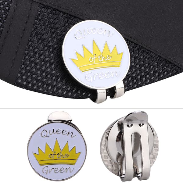 Metal Magnetisk Golfkasket Hat Visor Clip Boldmarkør Tilbehør (Gul Krone)
