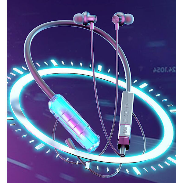 Speldedikerat, halsmonterat, bluetooth -headset (rosa)