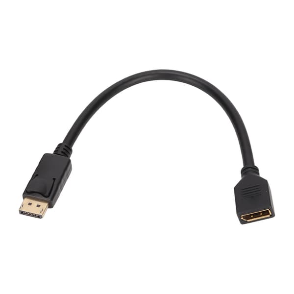 Kullattu DisplayPort-jatkokaapeli uros-naaras 4K HD -sovitin