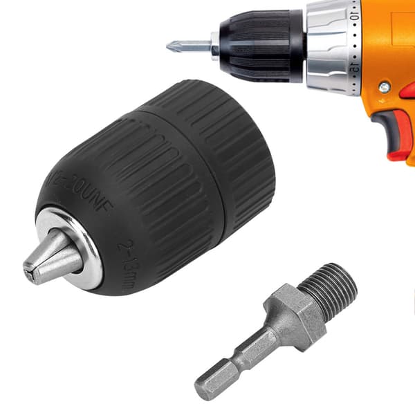 Plastchuck 2.0-13MM 1/2-20UNF Nyckellös Borrchuck 1/4 Hexnyckel
