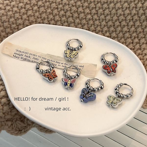 Korvakorut Vintage Butterfly Girls&#39; Muotikorut Ac2532