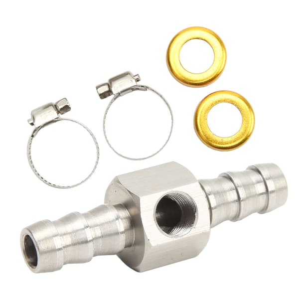 Rustfrit stål 304 T Brændstofslange Adapter Tryksensor Fitting 3 8in Klemme til Transmissionskølerledninger
