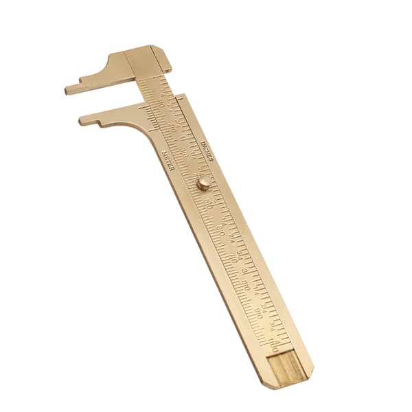 Messing Vernier Caliper Skyvelære Dobbelt Skala mm tomme 100 mm