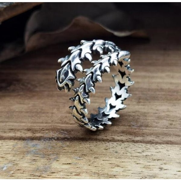 Legering vintage geometrisk ryggring öppen justerbar ring