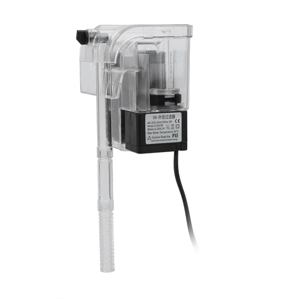 3 i 1 Justerbart Akvariefilter Øget Ilt Hængefilter 220‑240V EU-stik