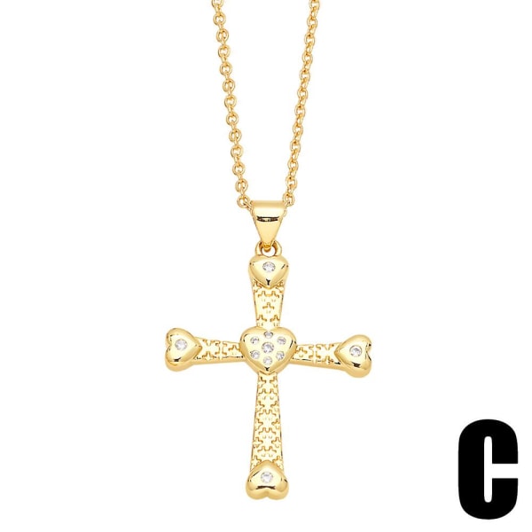 Halsband Vintage Zircon Heart Stud Modesmycken Ac8922 A