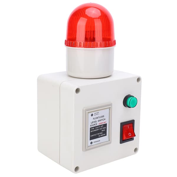 Lavvannstandssensor 90dB Alarmkontroll med Lydemper EU-plugg AC220V