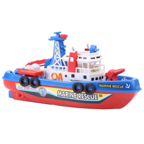 Fireboat Toy Water Spraying Ship Modell för Barn