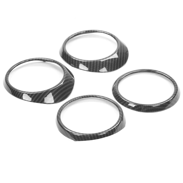 Kolfiberstil Central Kontroll Luftventil Trim Ring Dekoration för Tacoma 2016-2020