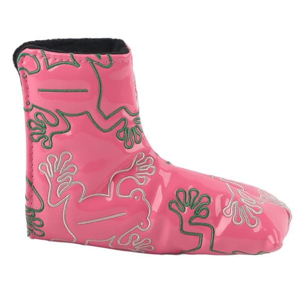 Broderiputter Golf Putter Headcover Magnetisk Lukking Rosa PU-deksel