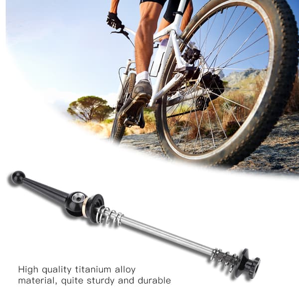 Titanium Alloy Bike Quick Release til Mountain Road Cykel Spyd Sort 74mm