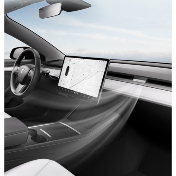 Lämplig för Tesla Model Y3 aromaterapi, bilparfym, aromaterapi biltillbehör, inredning (grå),