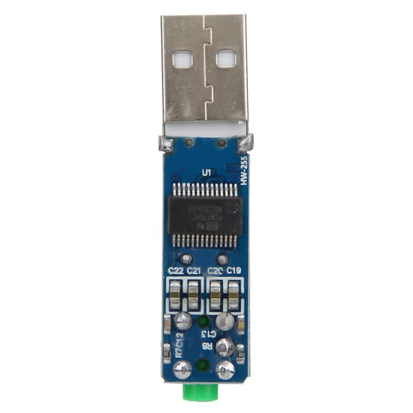 5V Mini USB DAC Dekoder PCM2704 USB Lydkort Analog Lydkort