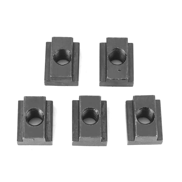 Svarta T-spårsmutter M8 10 Gängor 5-pack