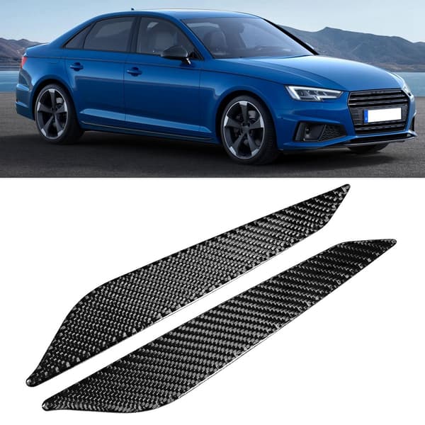 2 st Kolfiber Bil Mittkonsol Växel Sida Panel Trim Dekal Passar Audi A4 B9 2017-2019