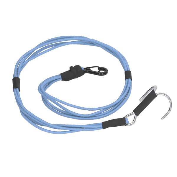 RC Crawler Kinetic Winch Strap Elastisk Redningsslepetau med Kroker for 1/10 1/8 RC Bil Blå
