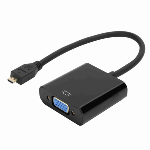 Micro HDMI til VGA Video Converter Adapter 1080P med Strømforsyning til Raspberry Pi 4B