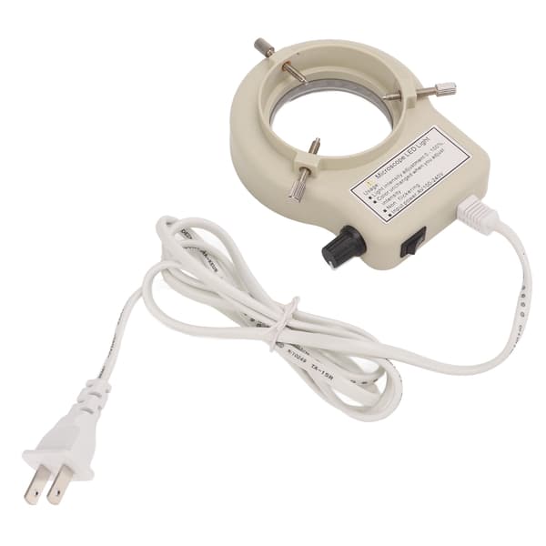 Justerbar mikroskop LED Illuminator Ring Lyskilde - US Stik (100-240V)