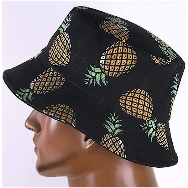 Bucket Hat - Vändbar, Svart, M (56-58cm)