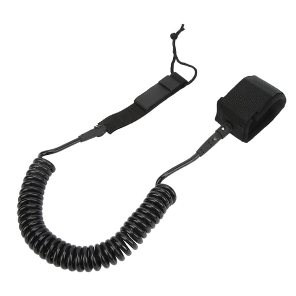 Justerbar Elastisk TPU Surfbræt Leash Sort 11ft 3.35m til Paddleboards Longboards