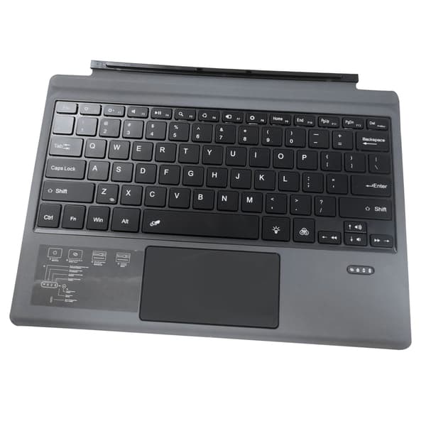 Uppladdningsbart Ultratunt Trådlöst Bluetooth-tangentbord med pekplatta för Surface Pro 3 Pro4 Pro5 Pro6 Pro7 7+