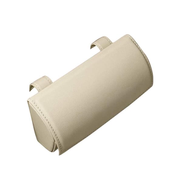 Solbriller Holder til Bil Solskærm Auto Briller Organizer Box Køretøj Visor Tilbehør Briller Etui til Kvinde Mand Beige One Size