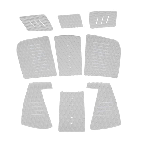EVA Surfbräda Deck Traction Pad Longboard Paddle Board Mat Vit