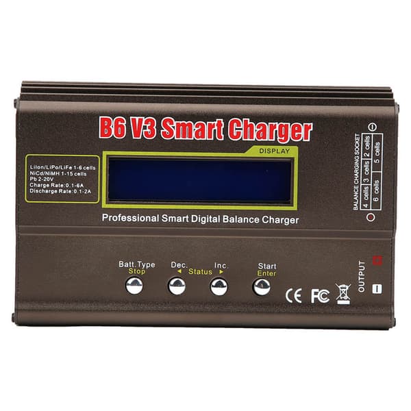Smart Digital Balance Charger B6V3 80W til Modelfly DC 11.0V til 18.0V