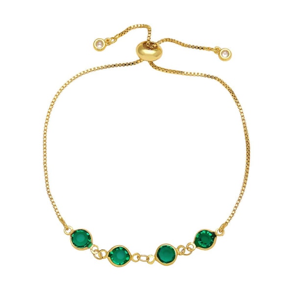 Armbånd Vintage Zircon Justerbare Modesmykker Ac10459 Green