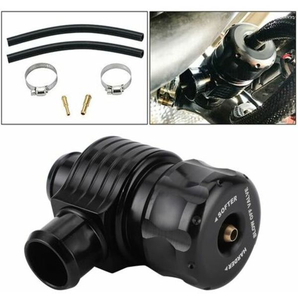 Turbo Dump Valve Kit 25Mm / 1in Dump Valve Aluminium BOV Universal Biltillbehör för Turbo Fordon med Adaptrar 25mm /
