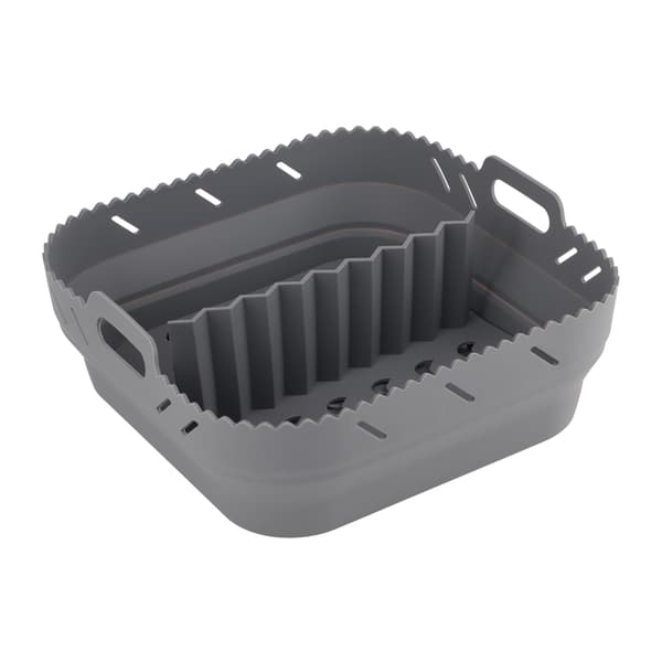 Firkantet silikonebageform til airfryer med silikonemåtte