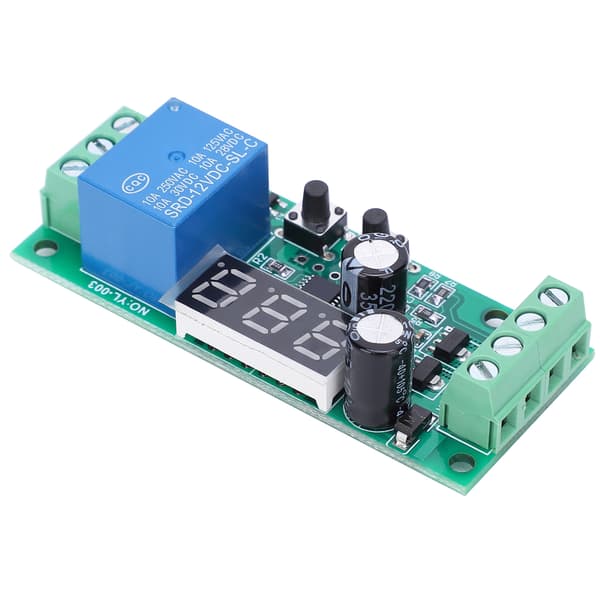 DC Spændingsdetektionsmodul Digital Display Høj Præcision Relæ Elektronisk Komponent 12V DC
