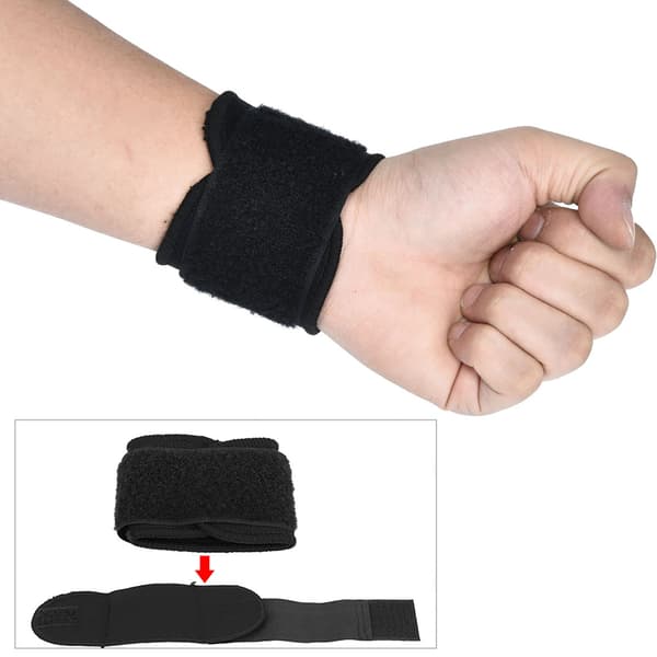 Viktlyftning Elastiskt Justerbart Kompressionsarmband för Basket Badminton Sport