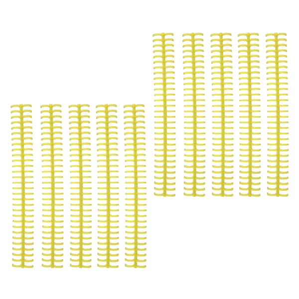10 Bindende Spiralspoler Kamme 30 Huller Plaststrimler til Løse Blade 1,3 cm Diameter Gul