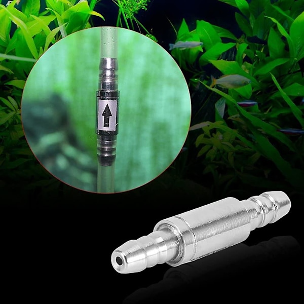 2 st mini rostfritt stål envägsbackventil för akvarium CO2-system luftpump Diameter 6 mm