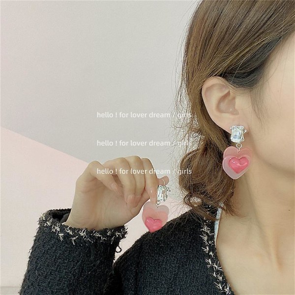 Örhängen New Arrival Heart Stud Girls&#39; Modesmycken Ac2553