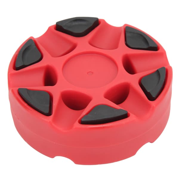 Rød Plast Hockey Puck Glat Blank Overflade Daglig Skøjteløb Roller