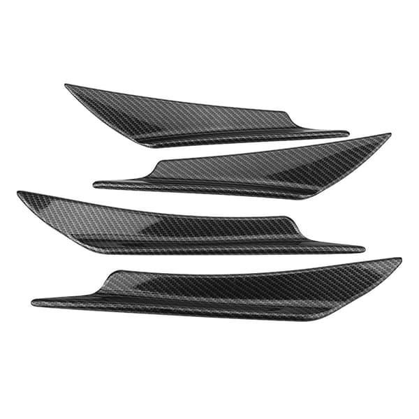 4st Bil Främre Stötfångare Deflektor Läpp Splitters Fenor Canards Kaross Spoiler Kolfiber