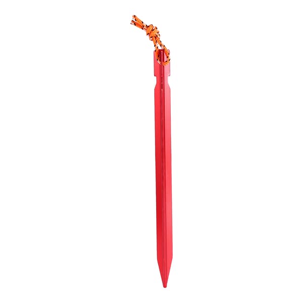 18 cm teltplugger i aluminiumlegering - 4-pakning (rød)