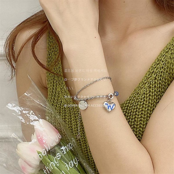 Armband Heart Stud Metallic Element Girls&#39; Modesmycken Ac1762